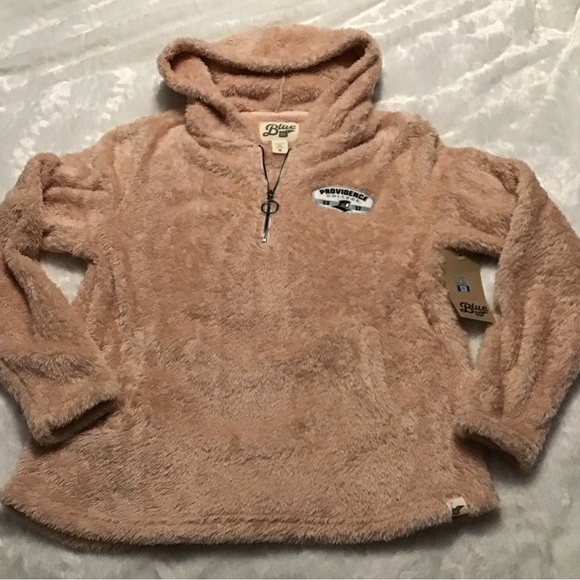 Blue 84 Tops Providence College Quarter Zip Plush Hoodie Womens